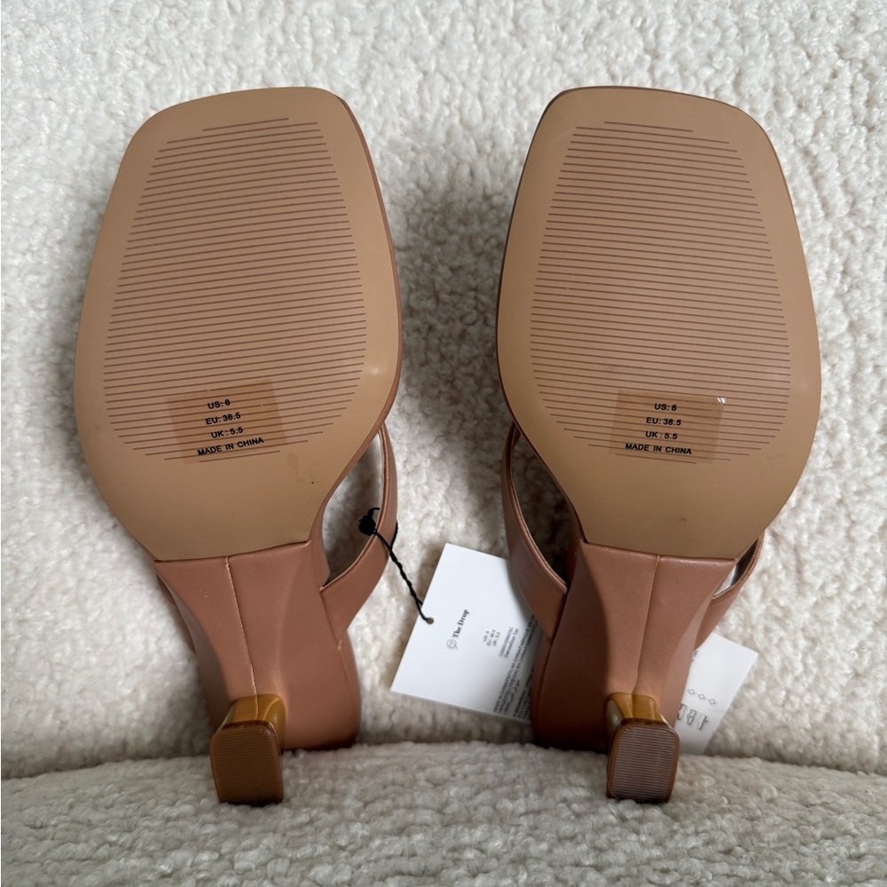 The Drop Tan Dakota Thong Sculpted Heel Sandal - Picture 6 of 8
